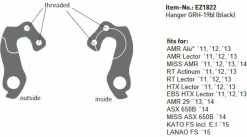 GHOST BIKES Ghost Patte De Dérailleur GRH-19bl Noir