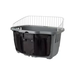 Panier Avant Pour Chien - FASTRIDER -Sacoche vélo grand magasin cordo panier avant pour chien gris 2