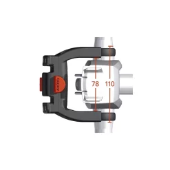 Fixation Guidon Pour Panier - KLICKFIX -Sacoche vélo grand magasin fixation guidon pour panier klickfix largeur 78mm avec cle 2