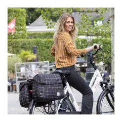 Sacoche De Vélo New Looxs Joli Check -Sacoche vélo grand magasin sacoche de velo new looxs joli check 3